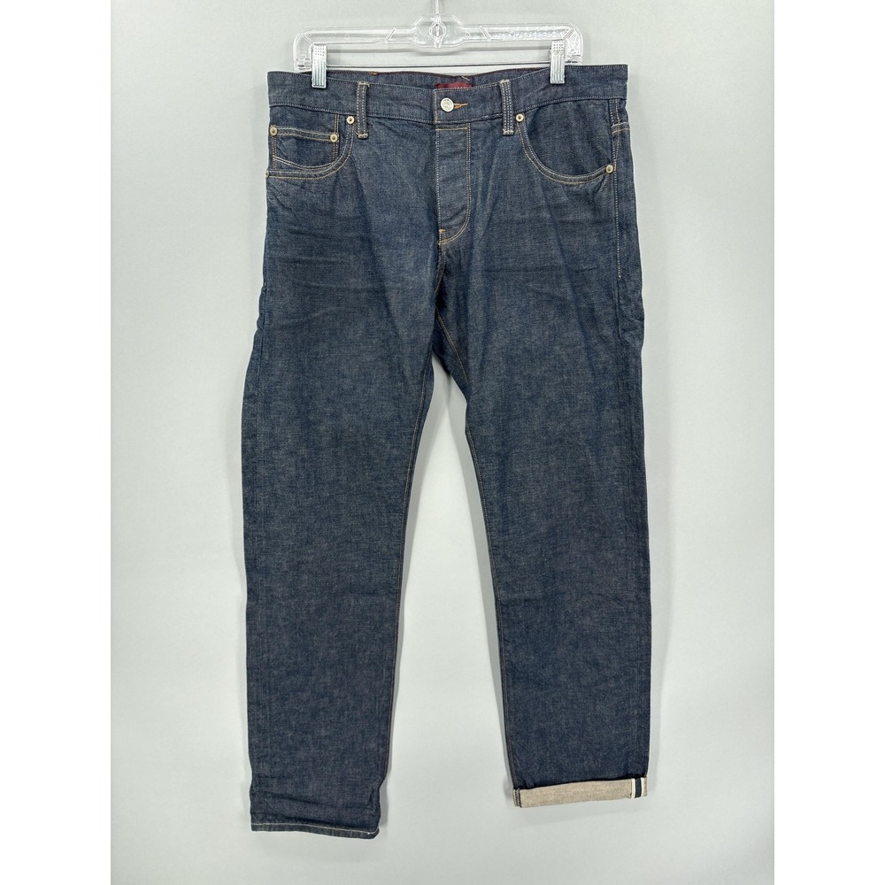 Ted Baker Jeans Mens 34x32 Blue Tinned Sardines Slim Rinse Selvedge Denim NWT